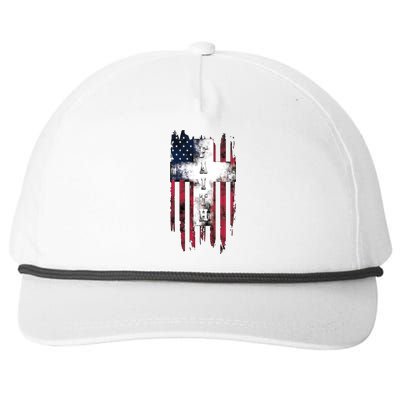 Faith American Flag Cross Snapback Five-Panel Rope Hat