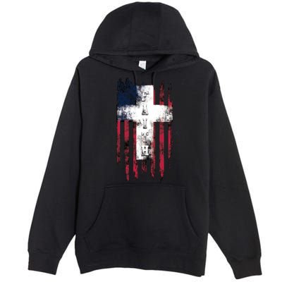 Faith American Flag Cross Premium Pullover Hoodie