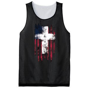 Faith American Flag Cross Mesh Reversible Basketball Jersey Tank