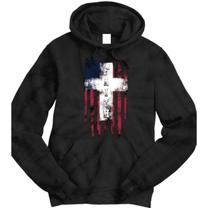 Faith American Flag Cross Tie Dye Hoodie