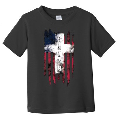 Faith American Flag Cross Toddler T-Shirt