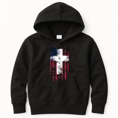 Faith American Flag Cross Kids Hoodie