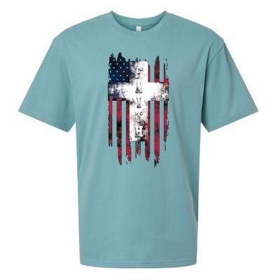 Faith American Flag Cross Sueded Cloud Jersey T-Shirt