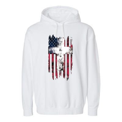 Faith American Flag Cross Garment-Dyed Fleece Hoodie