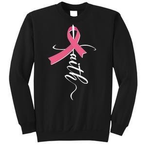 Faith Breast Cancer Awareness Ribbon Sweatshirt