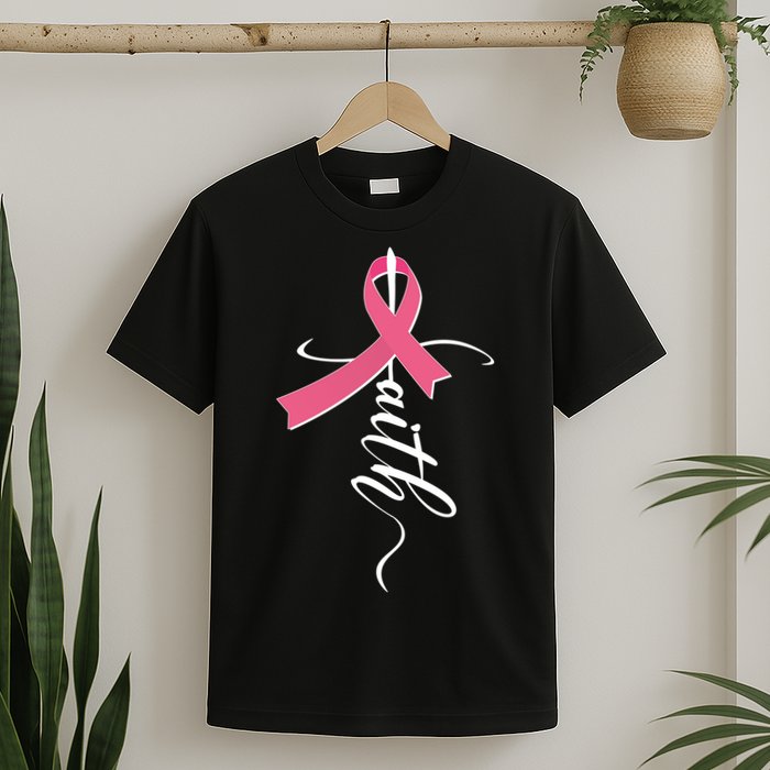 Faith Breast Cancer Awareness Ribbon T-Shirt