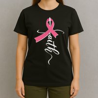 Faith Breast Cancer Awareness Ribbon T-Shirt