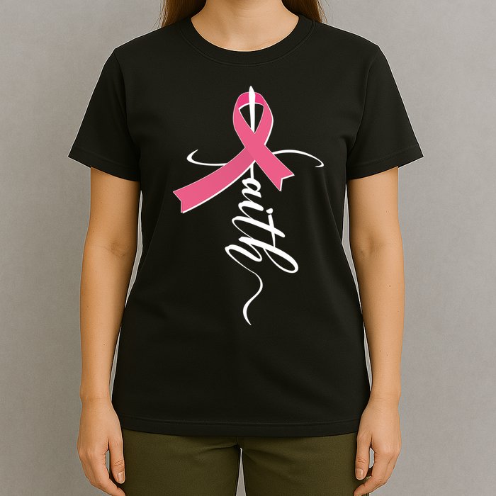 Faith Breast Cancer Awareness Ribbon T-Shirt
