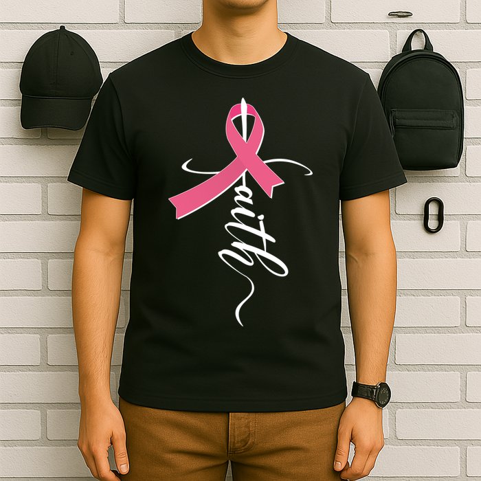 Faith Breast Cancer Awareness Ribbon T-Shirt