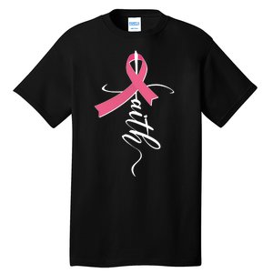 Faith Breast Cancer Awareness Ribbon Tall T-Shirt