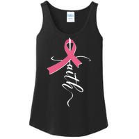 Faith Breast Cancer Awareness Ribbon Ladies Essential Tank