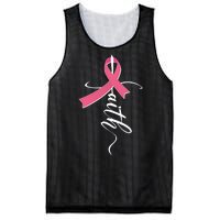 Faith Breast Cancer Awareness Ribbon Mesh Reversible Basketball Jersey Tank