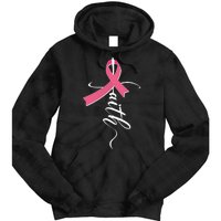 Faith Breast Cancer Awareness Ribbon Tie Dye Hoodie