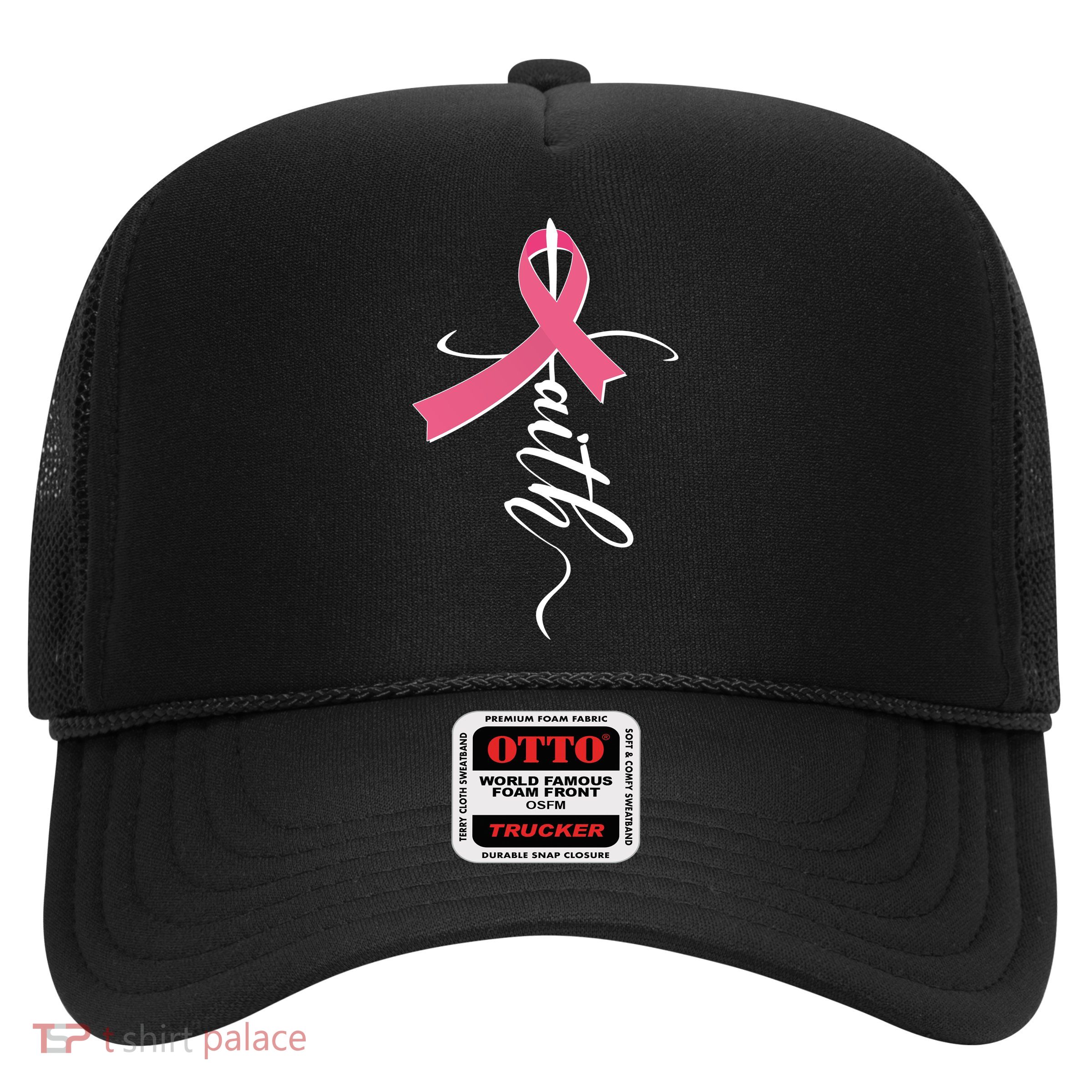 Faith Breast Cancer Awareness Ribbon Trucker Hat