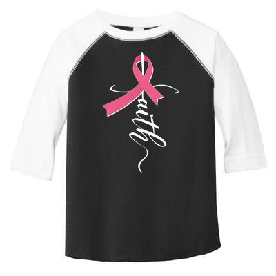 Faith Breast Cancer Awareness Ribbon Toddler Fine Jersey T-Shirt