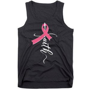 Faith Breast Cancer Awareness Ribbon Tank Top