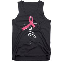 Faith Breast Cancer Awareness Ribbon Tank Top