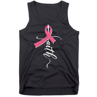 Faith Breast Cancer Awareness Ribbon Tank Top