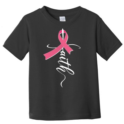 Faith Breast Cancer Awareness Ribbon Toddler T-Shirt