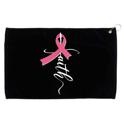 Faith Breast Cancer Awareness Ribbon Grommeted Golf Towel