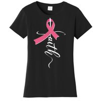 Faith Breast Cancer Awareness Ribbon Women's T-Shirt