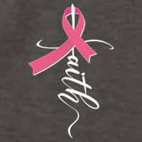Faith Breast Cancer Awareness Ribbon Vector Backpack