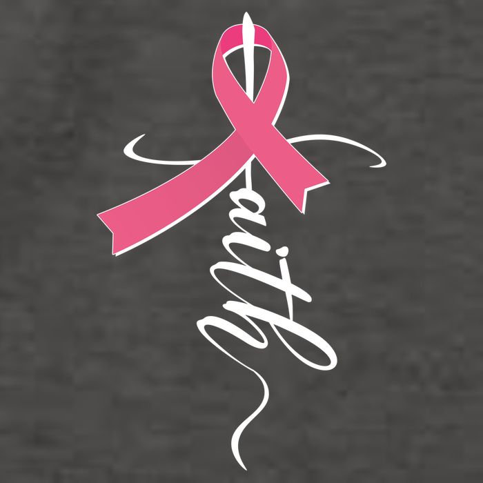 Faith Breast Cancer Awareness Ribbon Vector Backpack