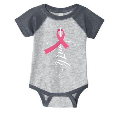 Faith Breast Cancer Awareness Ribbon Infant Baby Jersey Bodysuit