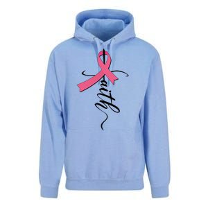 Faith Breast Cancer Awareness Ribbon Unisex Surf Hoodie