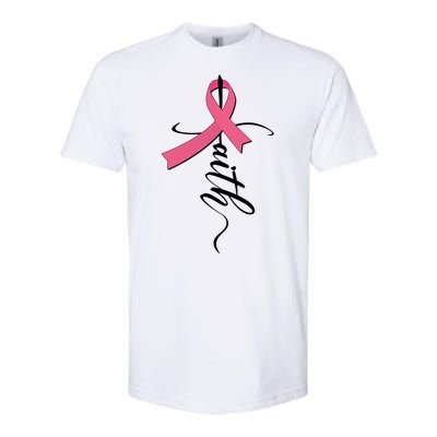 Faith Breast Cancer Awareness Ribbon Softstyle® CVC T-Shirt