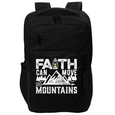 Faith Can Move Mountains - Matthew 17.20 Bible Verse Impact Tech Backpack