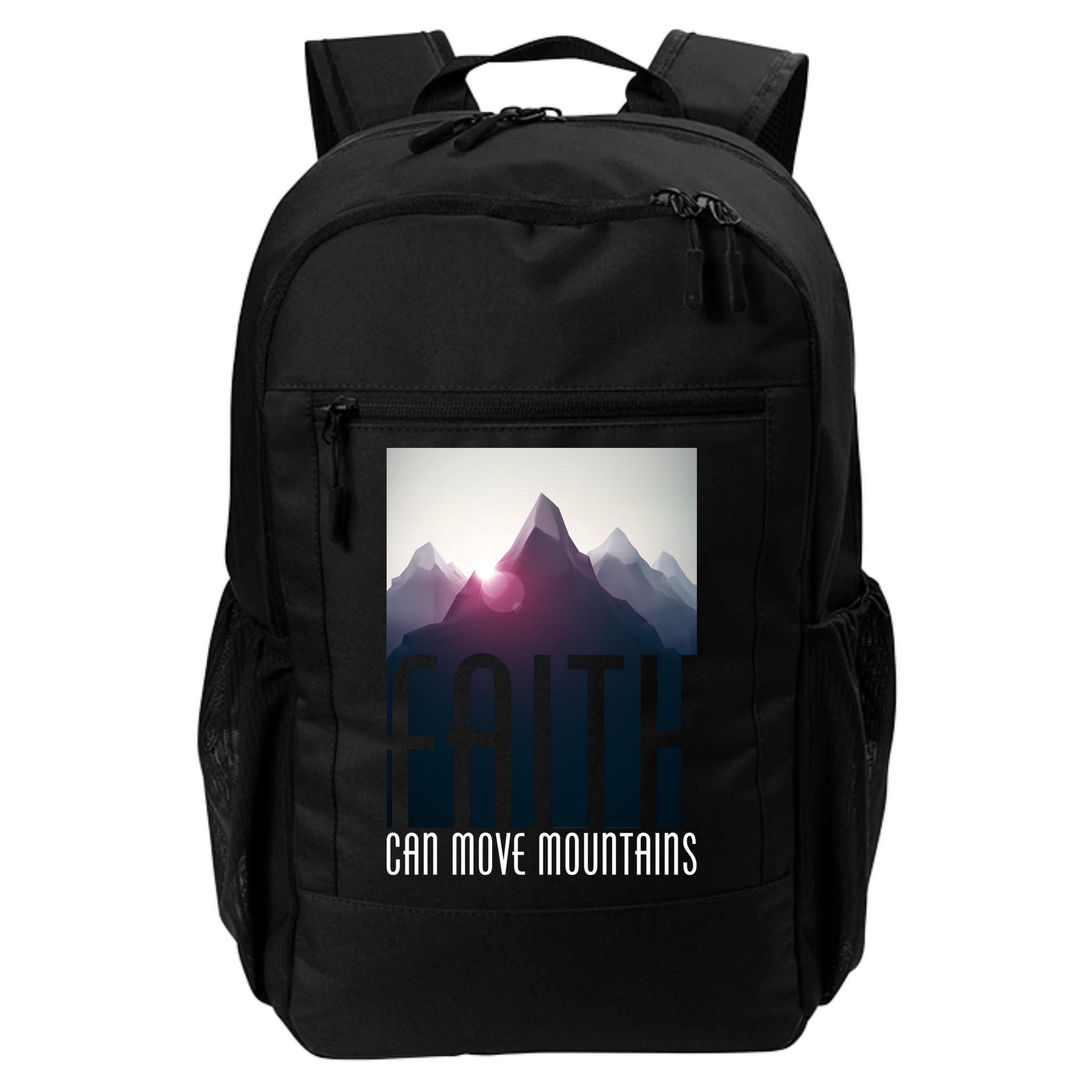 Faith Can Move Mountains - Matthew 17.20 Bible Verse Backpack