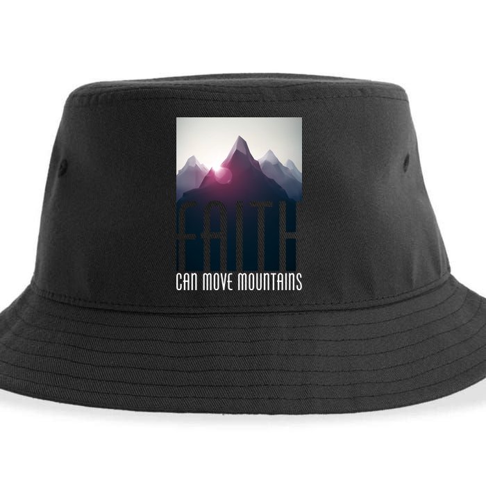 Faith Can Move Mountains - Matthew 17.20 Bible Verse Sustainable Bucket Hat