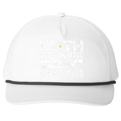 Faith Can Move Mountains - Matthew 17.20 Bible Verse Snapback Five-Panel Rope Hat