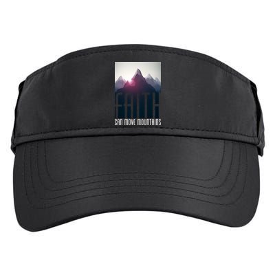 Faith Can Move Mountains - Matthew 17.20 Bible Verse Adult Drive Performance Visor