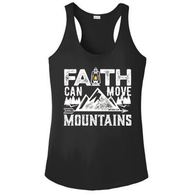 Faith Can Move Mountains - Matthew 17.20 Bible Verse Ladies PosiCharge Competitor Racerback Tank