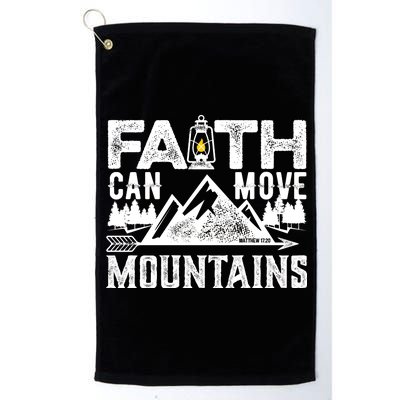 Faith Can Move Mountains - Matthew 17.20 Bible Verse Platinum Collection Golf Towel