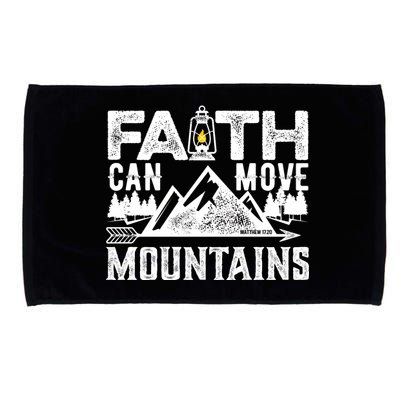 Faith Can Move Mountains - Matthew 17.20 Bible Verse Microfiber Hand Towel