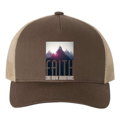 Faith Can Move Mountains - Matthew 17.20 Bible Verse Yupoong Adult 5-Panel Trucker Hat