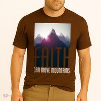 Faith Can Move Mountains - Matthew 17.20 Bible Verse Performance Shirt