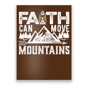 Faith Can Move Mountains - Matthew 17.20 Bible Verse Poster