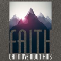 Faith Can Move Mountains - Matthew 17.20 Bible Verse Cotton Canvas Backpack