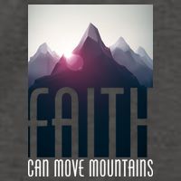 Faith Can Move Mountains - Matthew 17.20 Bible Verse Vector Backpack