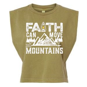 Faith Can Move Mountains - Matthew 17.20 Bible Verse Garment-Dyed Women's Muscle Tee