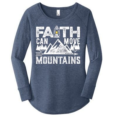 Faith Can Move Mountains - Matthew 17.20 Bible Verse Women's Perfect Tri Tunic Long Sleeve Shirt