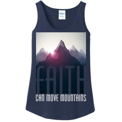 Faith Can Move Mountains - Matthew 17.20 Bible Verse Ladies Essential Tank