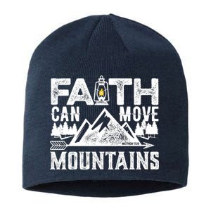 Faith Can Move Mountains - Matthew 17.20 Bible Verse Sustainable Beanie