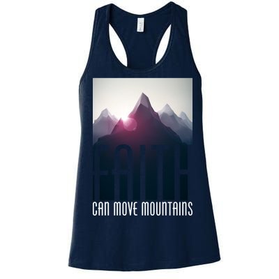 Faith Can Move Mountains - Matthew 17.20 Bible Verse Women's Racerback Tank