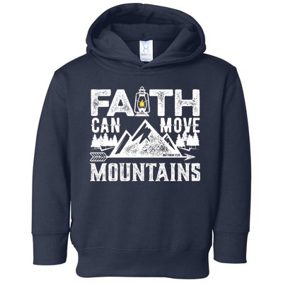 Faith Can Move Mountains - Matthew 17.20 Bible Verse Toddler Hoodie