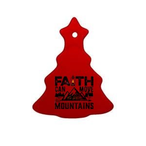 Faith Can Move Mountains - Matthew 17.20 Bible Verse Ceramic Tree Ornament